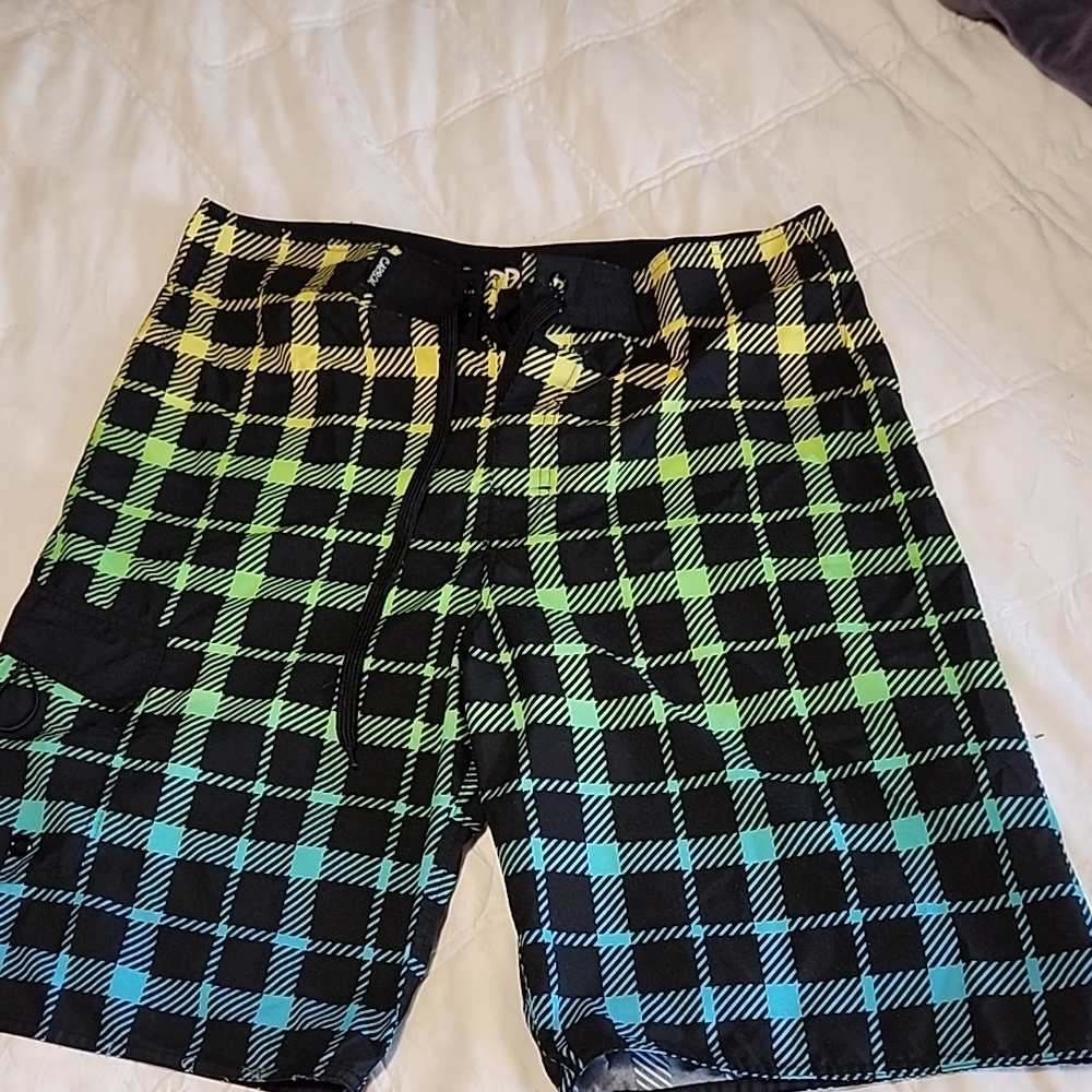 Men's Plaid Swim Shorts - Multicolor